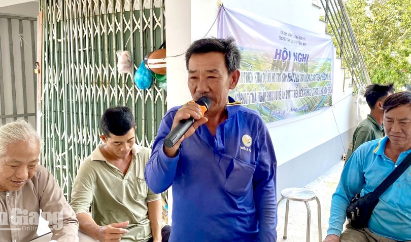 Hơn 2 tỉ đồng hỗ trợ nông dân Tri Tôn làm lúa chất lượng cao, giảm phát thải