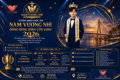 Chung kết Nam vương, Hoa khôi nhí ĐBSCL 2026 lên sóng trực tiếp tối 23-8