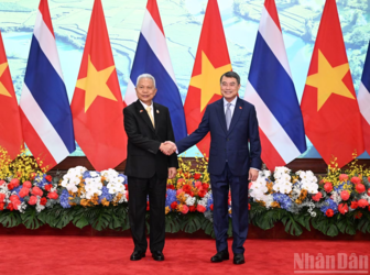 Thủ tướng Lê Minh Hưng hội kiến Chủ tịch Quốc hội kiêm Chủ tịch Hạ viện Vương quốc Thái Lan Sophon Zaram