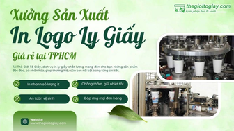 Xưởng sản xuất ly giấy đựng cà phê, trà sữa giá rẻ, in ấn logo theo yêu cầu tại TP. Hồ Chí Minh - Thế giới tô giấy