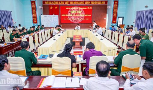 Vĩnh Thuận diễn tập chiến đấu phòng thủ điểm năm 2026