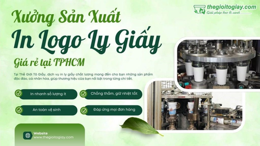 Xưởng sản xuất ly giấy đựng cà phê, trà sữa giá rẻ, in ấn logo theo yêu cầu tại TP. Hồ Chí Minh - Thế giới tô giấy