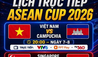 Lịch trực tiếp ASEAN Cup 2026: Việt Nam gặp Campuchia, Singapore quyết đấu Indonesia