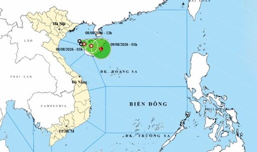 Thời tiết ngày 8/8: Áp thấp nhiệt đới gây biển động mạnh, Trung Bộ và Nam Bộ có mưa dông