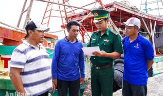 Đồn Biên phòng Tây Yên số hóa quản lý tàu cá, góp phần chống khai thác IUU