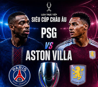 Lịch trực tiếp Siêu cúp châu Âu: PSG đấu Aston Villa