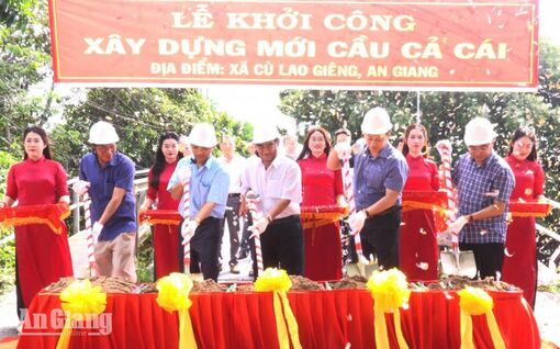 Cù Lao Giêng khởi công xây dựng cầu Cả Cái hơn 7 tỷ đồng