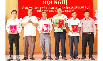 Xã Tân Thạnh giảm từ 8 còn 4 trường học