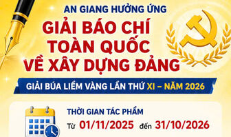 An Giang nhận tác phẩm dự Giải Búa liềm vàng 2026 đến ngày 2/11