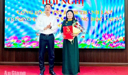 Sáp nhập 3 trường thành Trường Tiểu học và THCS Bình Sơn