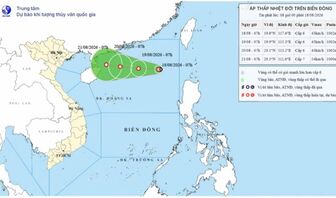 Áp thấp nhiệt đới xuất hiện trên Biển Đông