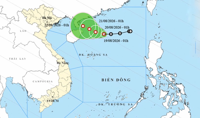 Thời tiết ngày 19/8: Áp thấp nhiệt đới gây biển động, Bắc Bộ và Bắc Trung Bộ mưa lớn