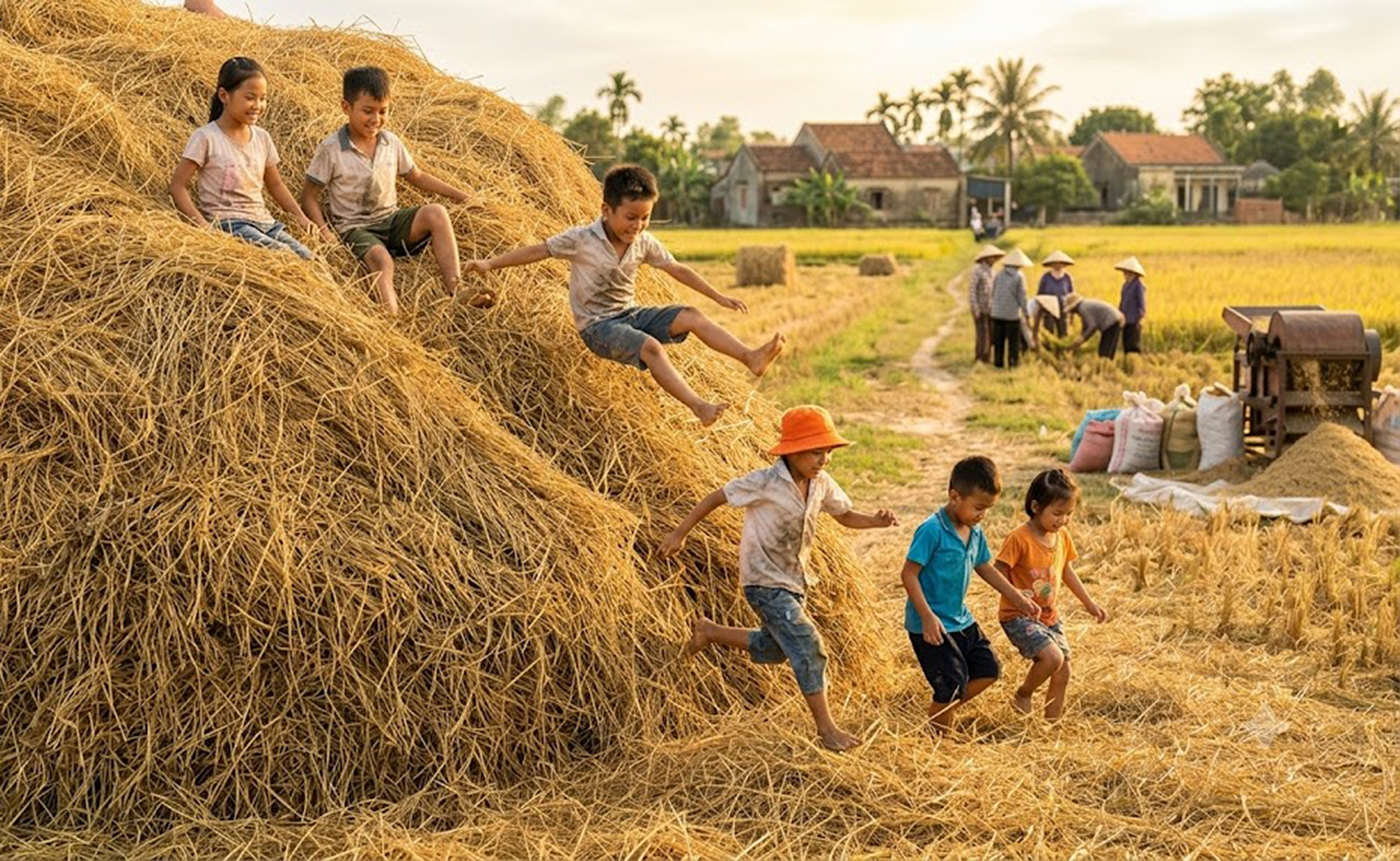 Mót lúa sau mùa gặt