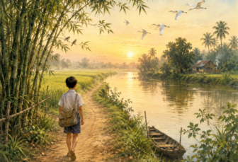 Mùa thu bên sông Vàm Cỏ