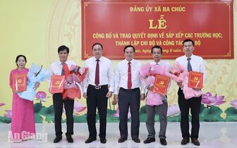Xã Ba Chúc sáp nhập 9 trường học thành 4 trường mới