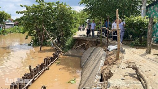 Hội An: Sạt lở nghiêm trọng, ảnh hưởng việc đi lại của người dân