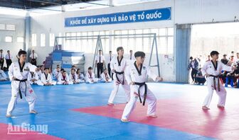366 võ sinh thi thăng đẳng môn Taekwondo