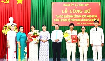 Bình Mỹ thành lập, nâng cấp tổ chức Đảng tại 10 trường học và Công an xã