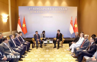 Lễ đón Thường trực Ban Bí thư Trần Cẩm Tú thăm chính thức Singapore