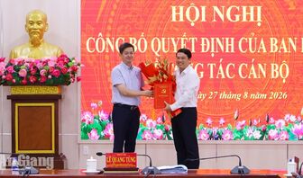 Đồng chí Lê Trung Hồ tham gia Ban Thường vụ Tỉnh ủy An Giang