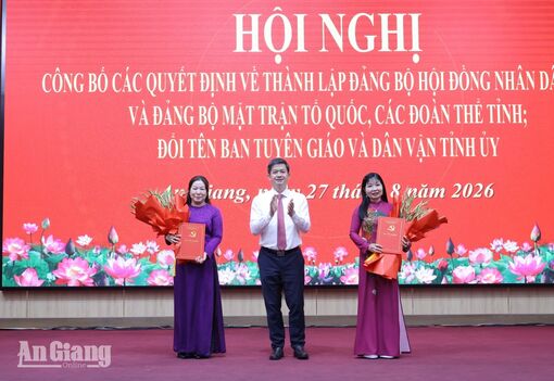 An Giang thành lập Đảng bộ HĐND tỉnh và Đảng bộ Mặt trận Tổ quốc, các đoàn thể tỉnh
