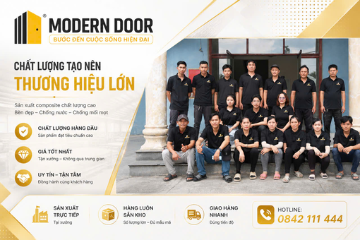 Modern Door - Xưởng sản xuất cửa thép vân gỗ uy tín