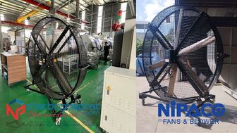 Quạt sàn công nghiệp biến tần Nipaco Nghĩa Phát: Đỉnh cao công nghệ làm mát tầm thấp, siêu tiết kiệm điện