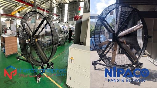 Quạt sàn công nghiệp biến tần Nipaco Nghĩa Phát: Đỉnh cao công nghệ làm mát tầm thấp, siêu tiết kiệm điện