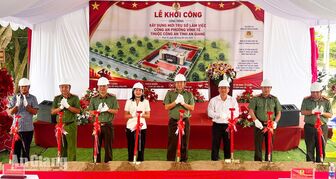 Giám đốc Công an tỉnh An Giang dự lễ khởi công trụ sở Công an phường Vĩnh Tế