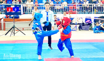 Gần 350 võ sinh tranh tài tại giải Vovinam trẻ ở Tri Tôn