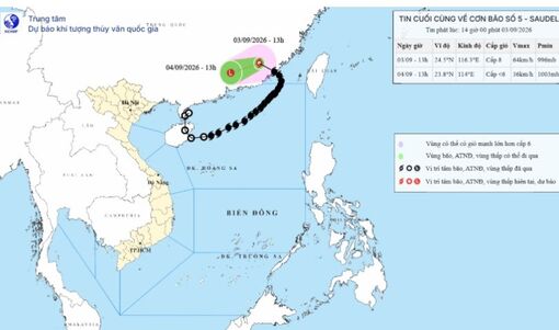 Tin cuối cùng về bão số 5