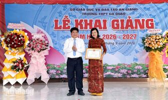 Trường Trung học phổ thông Gò Quao khai giảng năm học mới