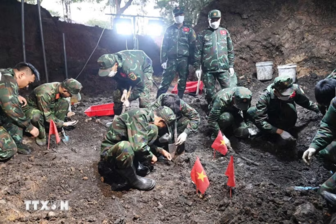 Phát hiện thêm rãnh mộ tập thể liệt sỹ tại công viên Lê Thị Riêng