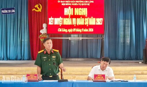 Chi Lăng, Ô Lâm và Vĩnh Gia xét duyệt nghĩa vụ quân sự năm 2027