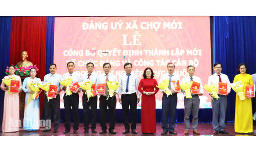 Thành lập 10 đảng bộ cơ sở trực thuộc Đảng bộ xã Chợ Mới