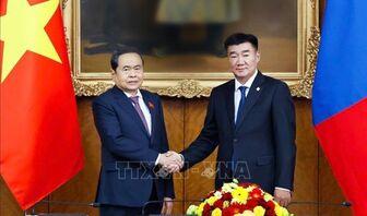 Chủ tịch Quốc hội Trần Thanh Mẫn hội đàm với Chủ tịch Quốc hội Mông Cổ