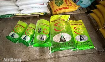 Khởi tố vụ án đóng gói, kinh doanh gạo giả mạo nhãn hiệu ST25