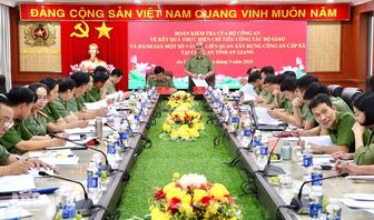 Đoàn kiểm tra của Bộ Công an làm việc tại Công an tỉnh An Giang