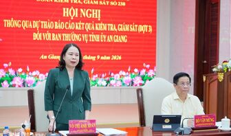 Phó Chủ tịch nước Võ Thị Ánh Xuân: An Giang cần bảo đảm tăng trưởng bền vững, đồng đều