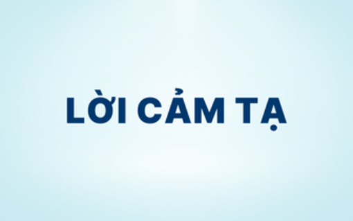LỜI CẢM TẠ