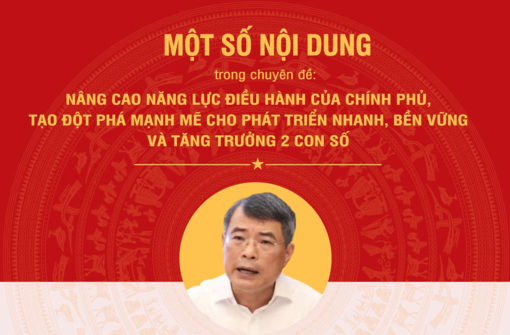 Một số nội dung trong chuyên đề "Nâng cao năng lực điều hành của Chính phủ, tạo đột phá mạnh mẽ cho phát triển nhanh, bền vững và tăng trưởng 2 con số"