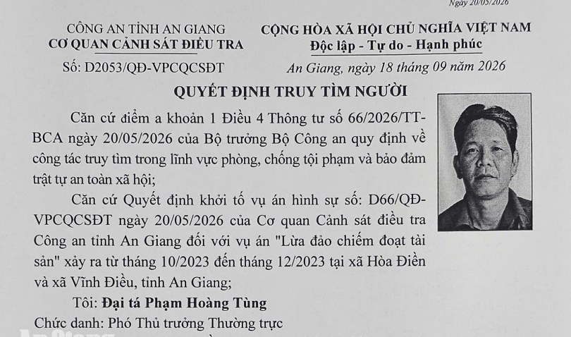 Công an An Giang truy tìm người liên quan vụ lừa đảo mua bán lúa