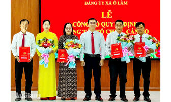 Đảng ủy xã Ô Lâm thành lập 9 chi bộ trực thuộc