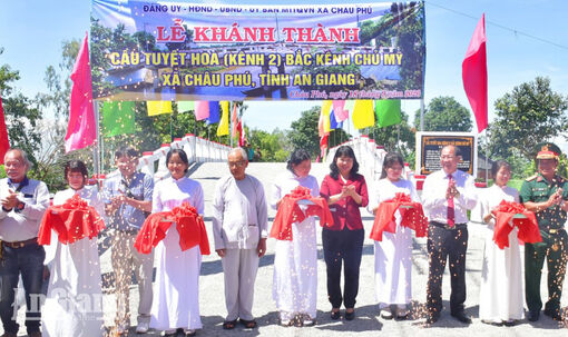 Châu Phú khánh thành cầu Tuyết Hoa kinh phí hơn 2 tỷ đồng