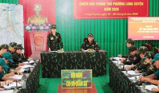 Long Xuyên hoàn thành diễn tập chiến đấu trong khu vực phòng thủ