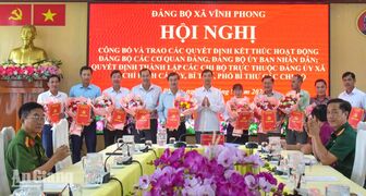 Xã Vĩnh Phong thành lập 10 chi bộ mới
