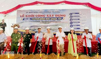 Phường Tô Châu khởi công xây dựng Trường Mầm non Thuận Yên gần 32 tỷ đồng