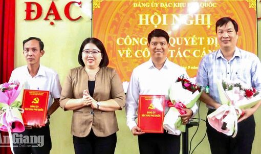 Phú Quốc phân công, điều động và bổ nhiệm 3 cán bộ