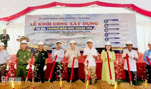 Phường Tô Châu khởi công xây dựng Trường Mầm non Thuận Yên gần 32 tỷ đồng