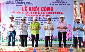 Tây Yên khởi công 4 cầu giao thông nông thôn, tổng vốn 4 tỷ đồng